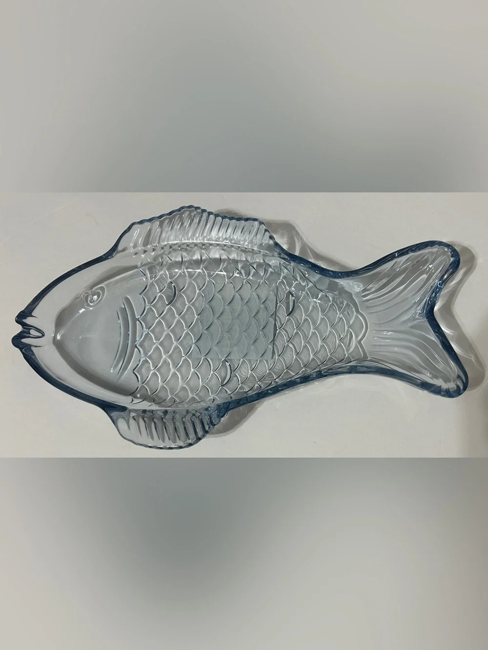 NEW Hobby Lobby Glass Fish Serving Dish 10”X6”